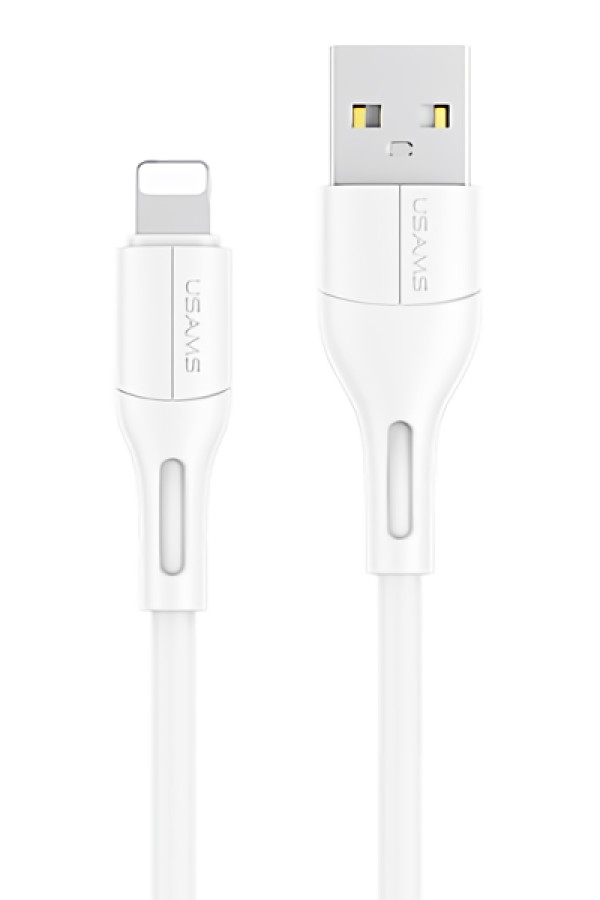 USAMS καλώδιο USB σε Lightning US-SJ500, 10W, 1m, λευκό
