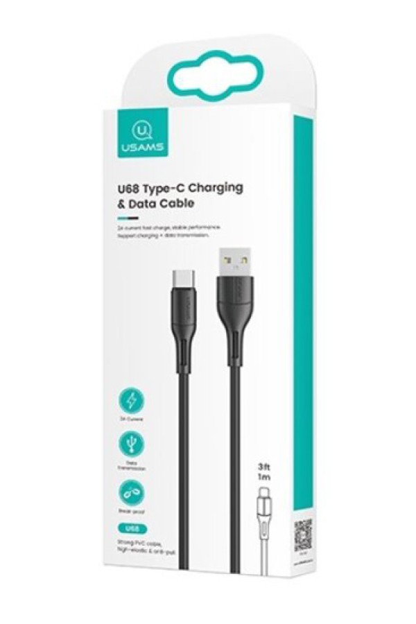 USAMS καλώδιο USB-C σε USB US-SJ501, 10W, 1m, μαύρο