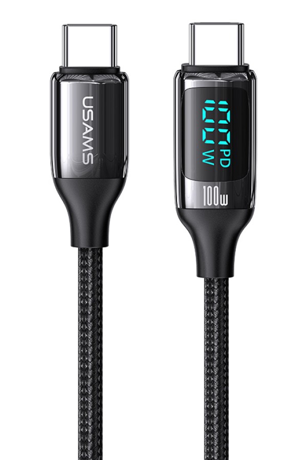 USAMS καλώδιο USB Type-C US-SJ546, 100W/5A, 1.2m, μαύρο