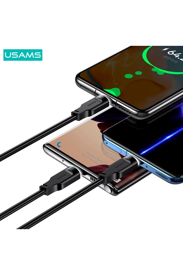 USAMS καλώδιο USB-C σε USB-C US-SJ567, 100W PD, 1.2m, μαύρο