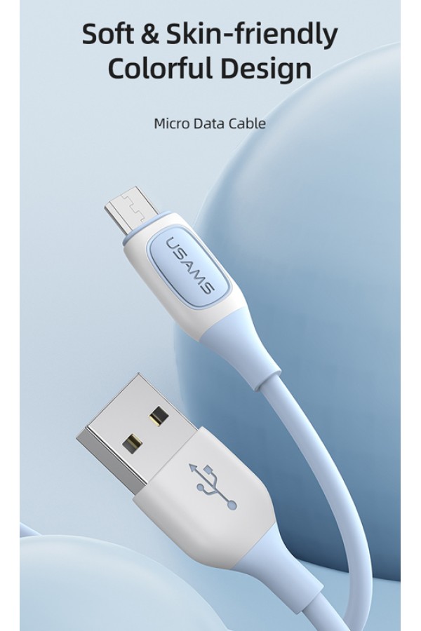 USAMS καλώδιο Micro USB σε USB US-SJ597, 10W, 1m, μαύρο