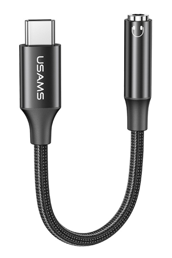 USAMS αντάπτορας USB-C σε 3.5mm US-SJ599, μαύρος
