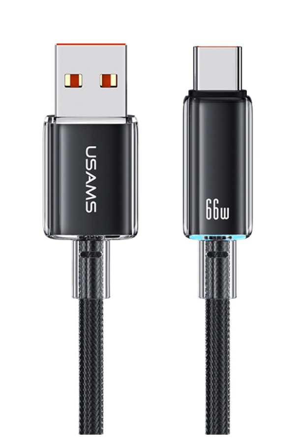 USAMS καλώδιο USB-C σε USB US-SJ658, 66W, 480Mbps, 1.2m, μαύρο