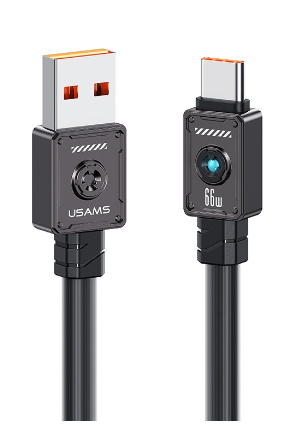 USAMS καλώδιο USB-C σε USB US-SJ686, 66W, 480Mbps, 1.2m, μαύρο