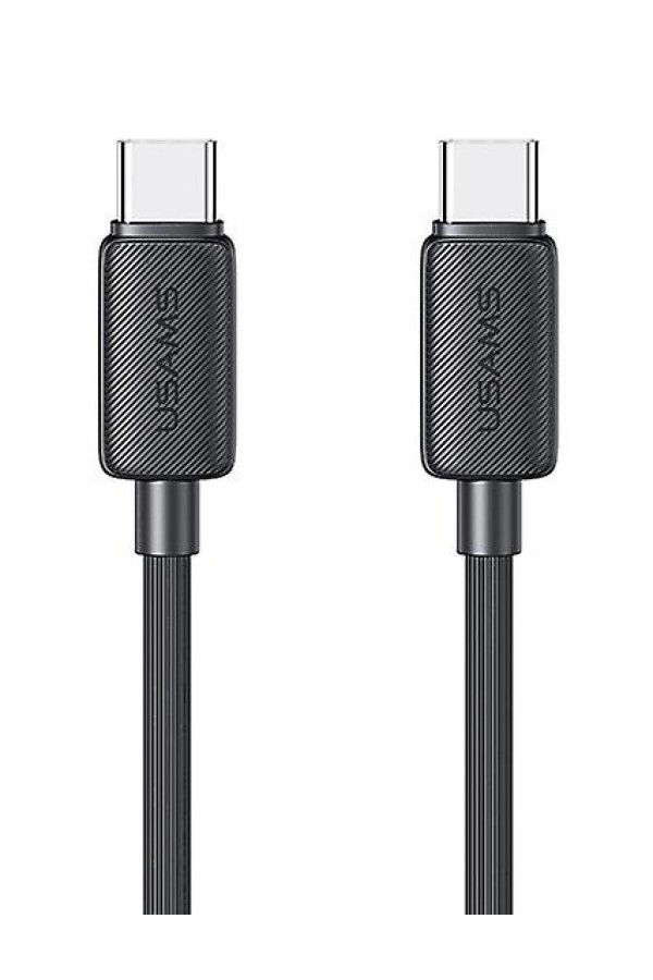 USAMS καλώδιο USB-C σε USB-C US-SJ691, 60W, 480Mbps, 1m, μαύρο