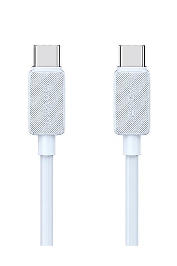 USAMS καλώδιο USB-C σε USB-C US-SJ691, 60W, 480Mbps, 1m, μπλε