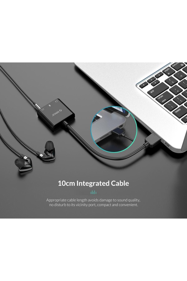 ORICO USB κάρτα ήχου SKT3, USB2.0, 3x 3.5mm, μαύρο