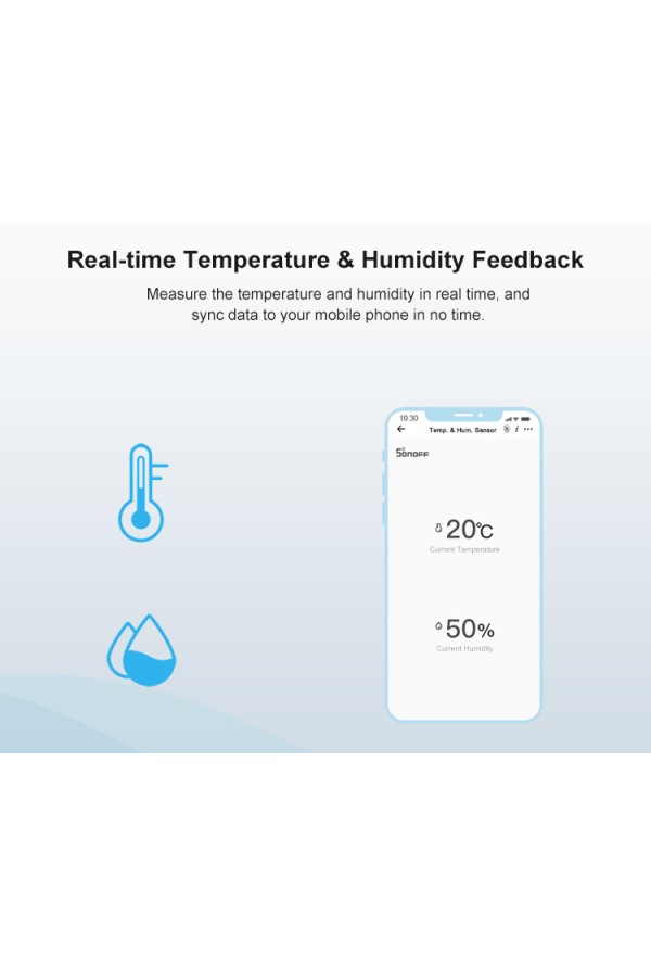 SONOFF smart αισθητήρας θερμοκρασίας & υγρασίας SNZB-02, ZigBee
