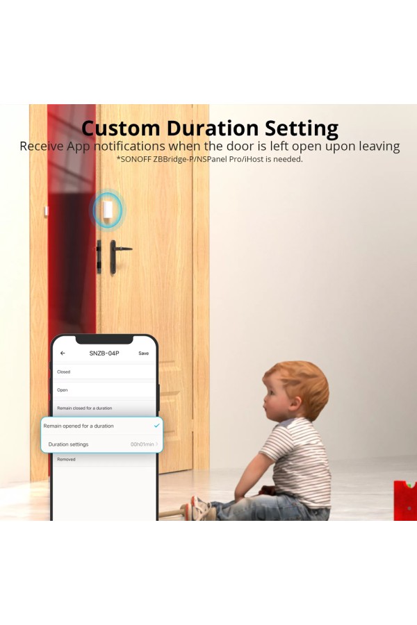 SONOFF smart μαγνητική παγίδα SNZB-04P, ZigBee, μπαταρίας, λευκή