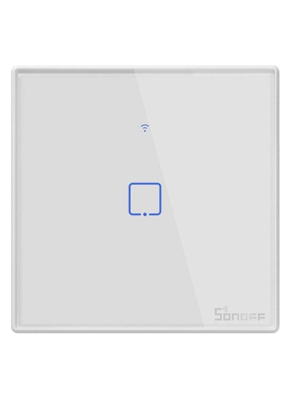 SONOFF Smart Διακόπτης T2EU1C-RF 433MHz, Αφής, Μονός, Λευκός (TX-T2EU1C-RF) (SONTXT2EU1C)