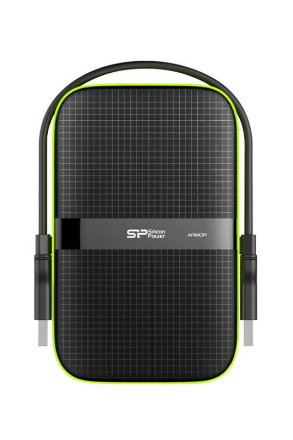 SILICON POWER εξωτερικός HDD Armor A60, 1TB, USB 3.1, πράσινος
