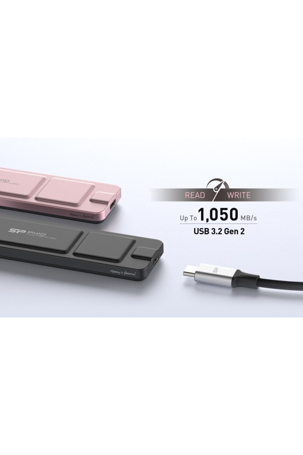 SILICON POWER εξωτερικός SSD PX10, 1TB, USB 3.2, 1050-1050MB/s, μαύρος