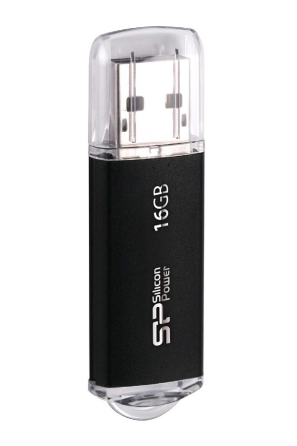 SILICON POWER USB Flash Drive Ultima II-I, 16GB, USB 2.0, μαύρο