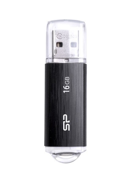 SILICON POWER USB Flash Drive Ultima U02, 16GB, USB 2.0, μαύρο