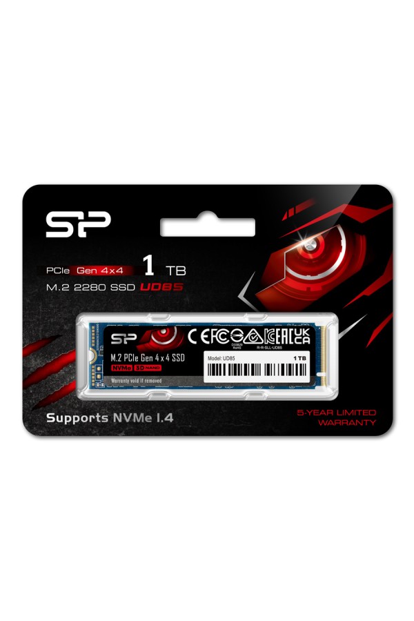 SILICON POWER SSD PCIe Gen4x4 M.2 2280 UD85, 1TB, 3.600-2.800MB/s