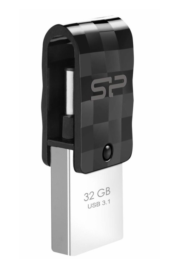 SILICON POWER USB Flash Drive C31, USB 3.2 & USB-C, 32GB, μαύρο