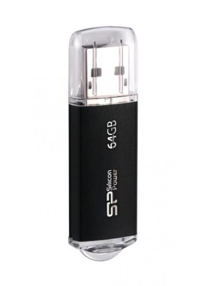 SILICON POWER USB Flash Drive Ultima II-I, 64GB, USB 2.0, μαύρο