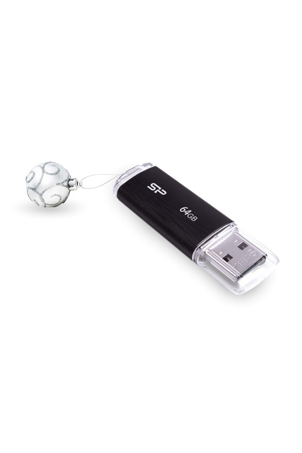 SILICON POWER USB Flash Drive Ultima U02, 64GB, USB 2.0, μαύρο