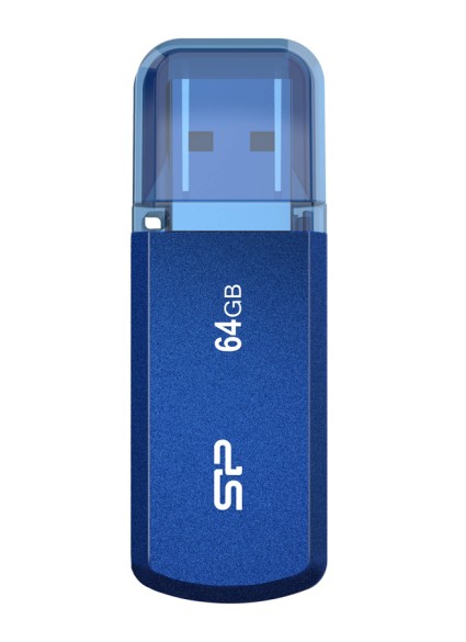 SILICON POWER USB Flash Drive Helios 202, 64GB, USB 3.2, μπλε