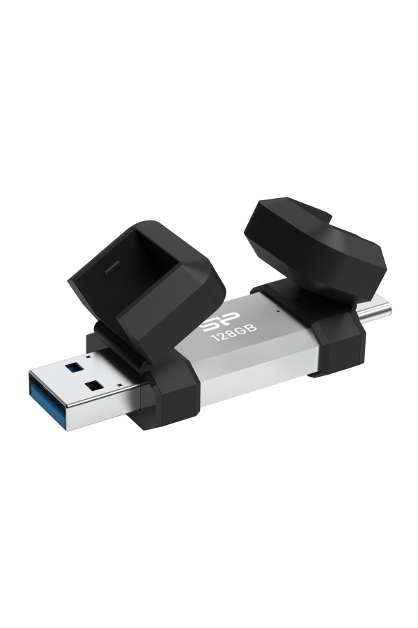 SILICON POWER USB Flash Drive C51, USB/USB-C, 128GB, 120MBps, ασημί