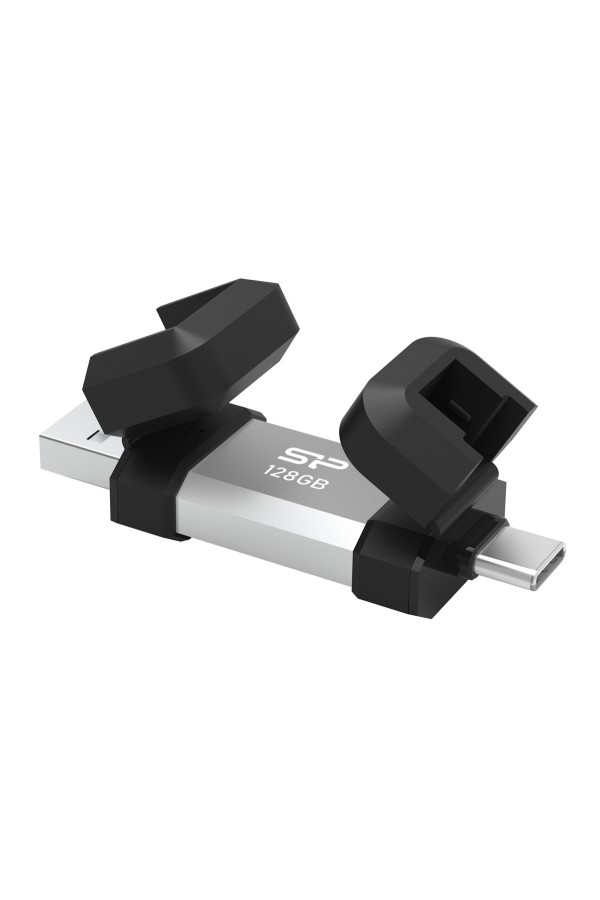 SILICON POWER USB Flash Drive C51, USB/USB-C, 128GB, 120MBps, ασημί