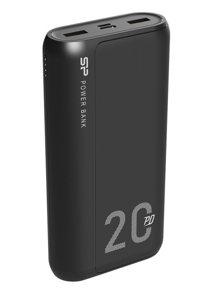 SILICON POWER power bank QS15, 20000mAh, 2x USB & USB Type-C, 3A, μαύρο