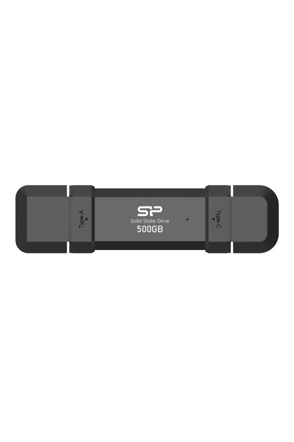 SILICON POWER εξωτερικός SSD DS72, USB/USB-C, 500GB, 1050-850MBps, μαύρο