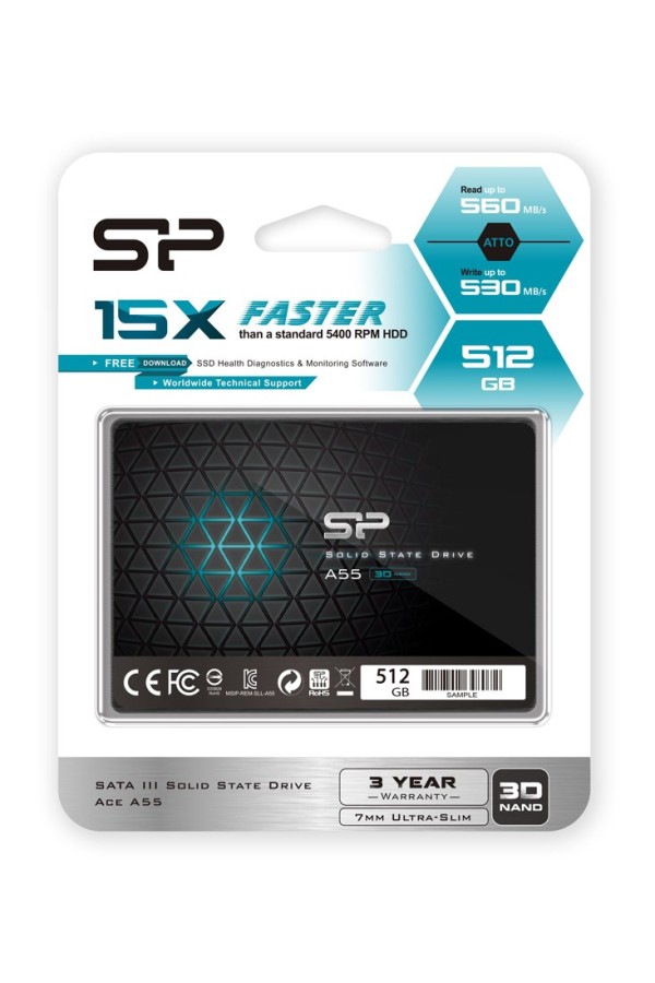SILICON POWER SSD A55 512GB, 2.5