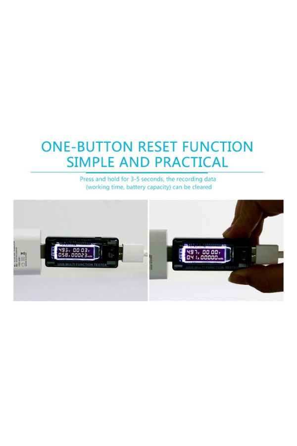 SUNSHINE USB tester φόρτισης SS-302A, V/A/Time/mAh