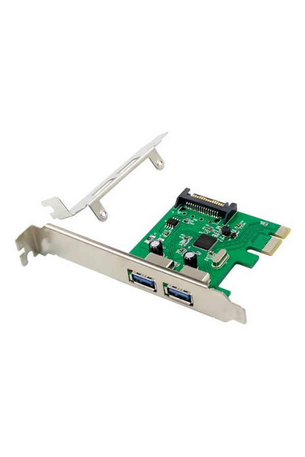 POWERTECH κάρτα επέκτασης PCIe σε 2x USB 3.0 ST624, ASM1042