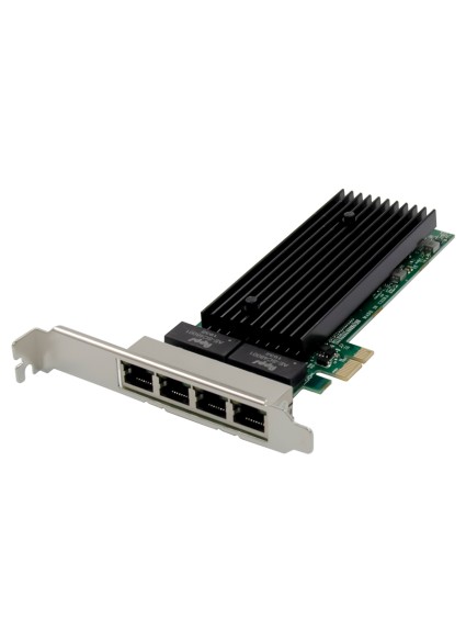 POWERTECH κάρτα επέκτασης PCIe σε 4x RJ45 ST7229, 1000Mbps, JL82576EB