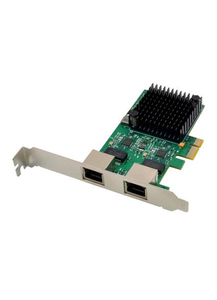 POWERTECH κάρτα επέκτασης PCIe σε 2x RJ45 2.5G ST7275, RTL8125B