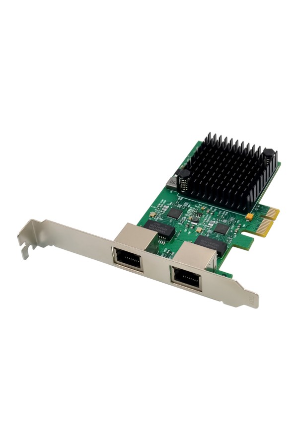 POWERTECH κάρτα επέκτασης PCIe σε 2x RJ45 2.5G ST7275, RTL8125B