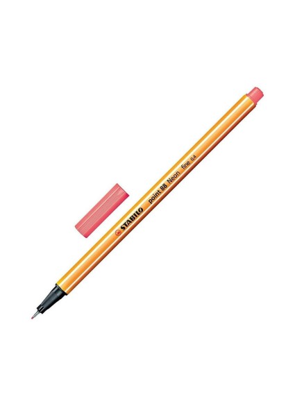 Μαρκαδόρος Σχεδίου STABILO Point 88 0.4 mm (Neon Red) (88/040)