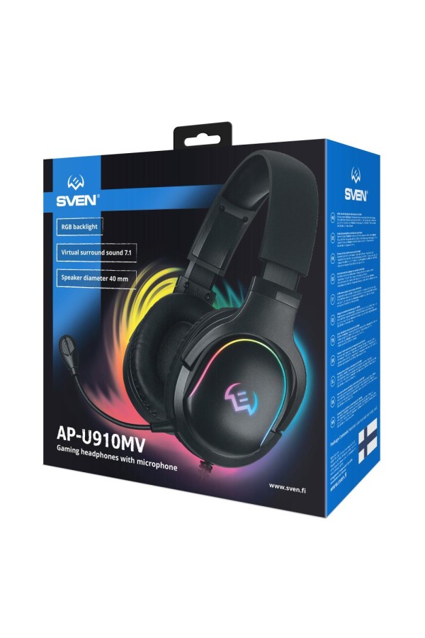 Sven Gaming Headphones With Microphone AP-U910MV Black (SV-021078)