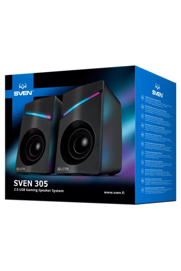 Sven 2.0 Speakers 305 Black USB 2x3W (SV-021665)