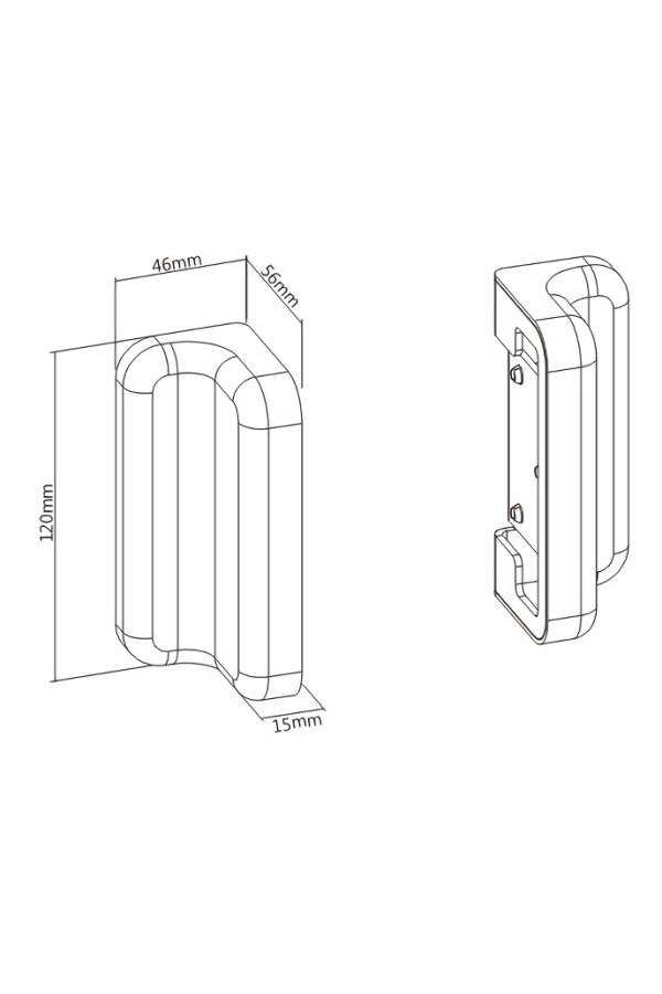 BRATECK 2x βάσεις στήριξης πάνελ SW02-4, SW series, για τοίχο