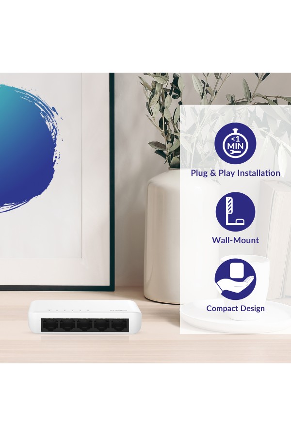 STRONG switch SW5000P, 5x Gigabit θύρες, 1000Mbps
