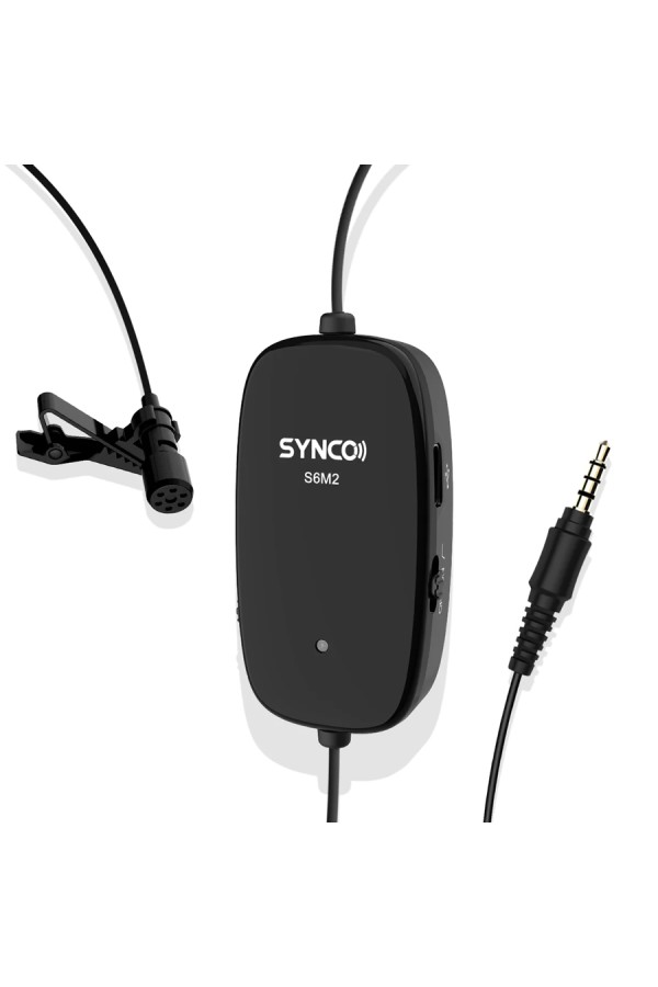 SYNCO μικρόφωνο Lav-S6M2, clip-on, omnidirectional, 3.5mm, 400mAh, μαύρο