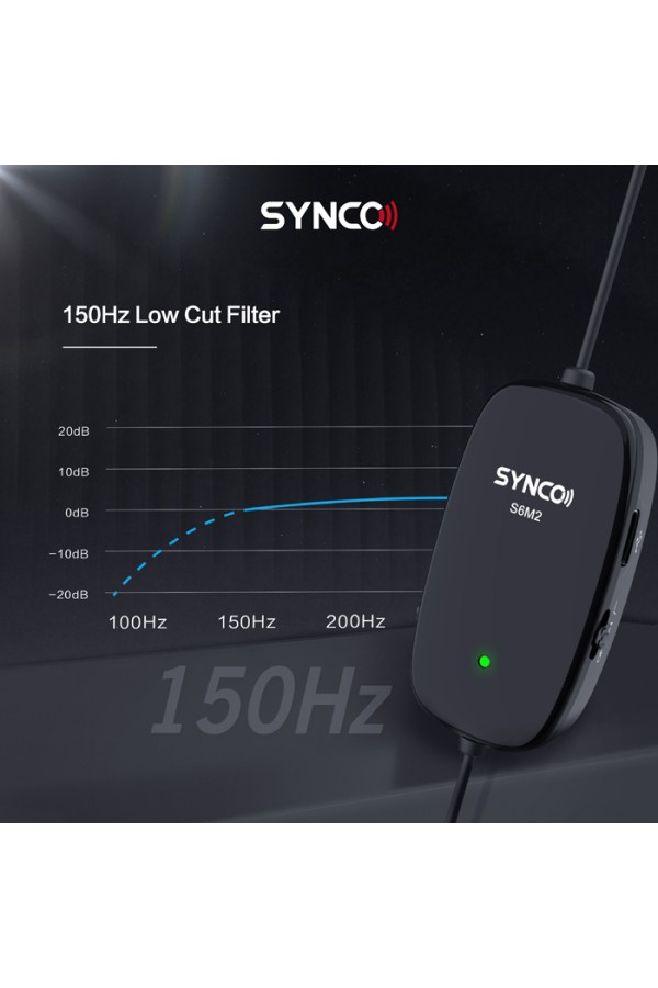 SYNCO μικρόφωνο Lav-S6M2, clip-on, omnidirectional, 3.5mm, 400mAh, μαύρο