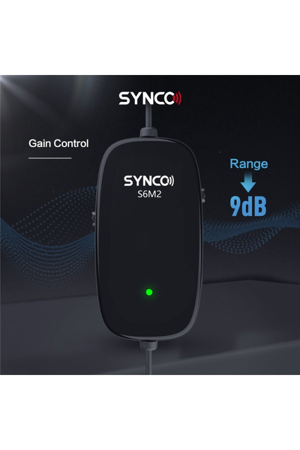 SYNCO μικρόφωνο Lav-S6M2, clip-on, omnidirectional, 3.5mm, 400mAh, μαύρο