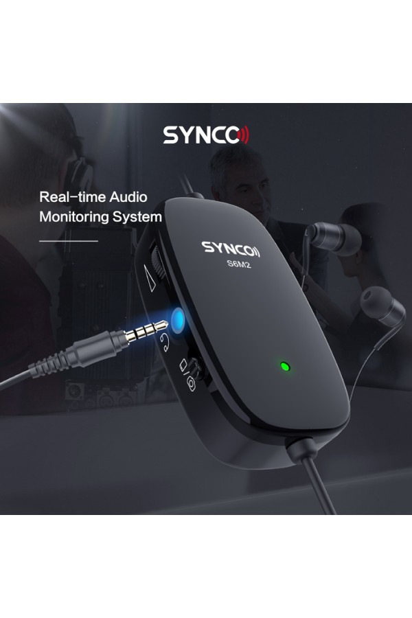 SYNCO μικρόφωνο Lav-S6M2, clip-on, omnidirectional, 3.5mm, 400mAh, μαύρο