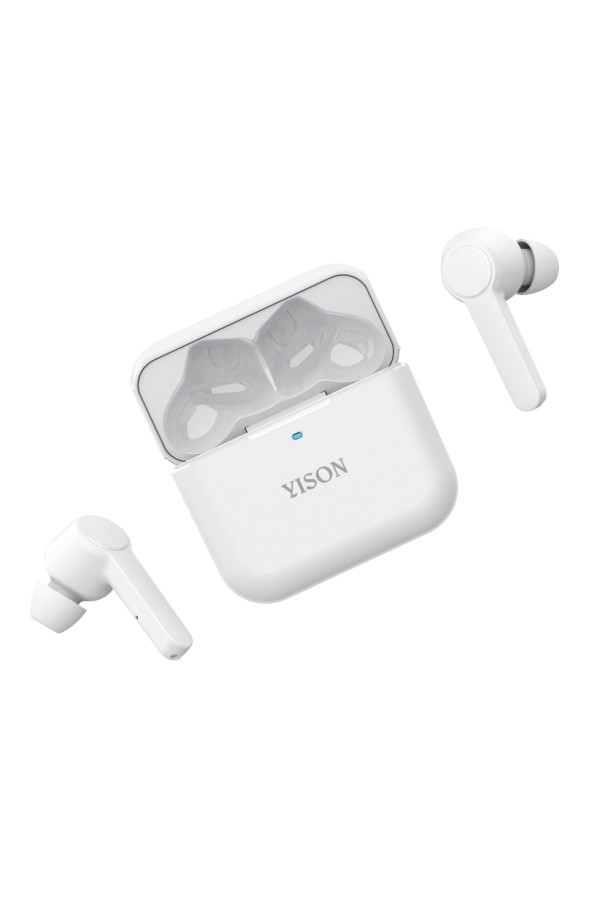 YISON earphones με θήκη φόρτισης T5, True Wireless, Φ6mm, λευκά