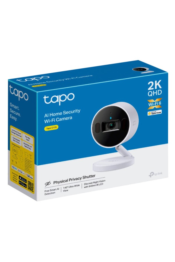 TP-LINK smart κάμερα Tapo C125, 2K, motion detection, Wi-Fi, Ver. 1.0