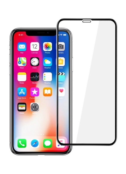 POWERTECH Tempered Glass 5D Full Glue για iPhone XS Max, Black