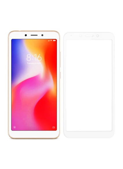 POWERTECH Tempered Glass 5D Full Glue για Xiaomi Redmi 6/6A, White