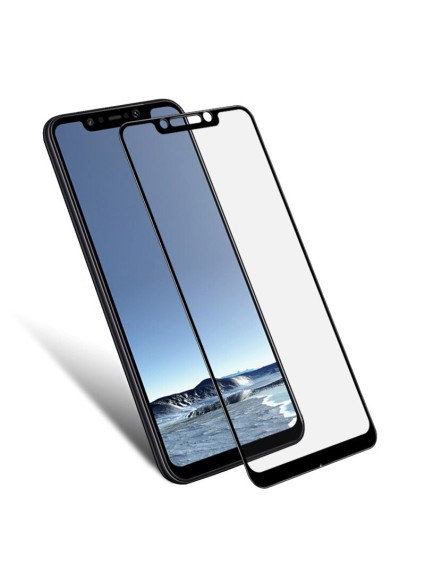 POWERTECH Tempered Glass 5D Full Glue για Pocophone F1 Qualcomm, μαύρο