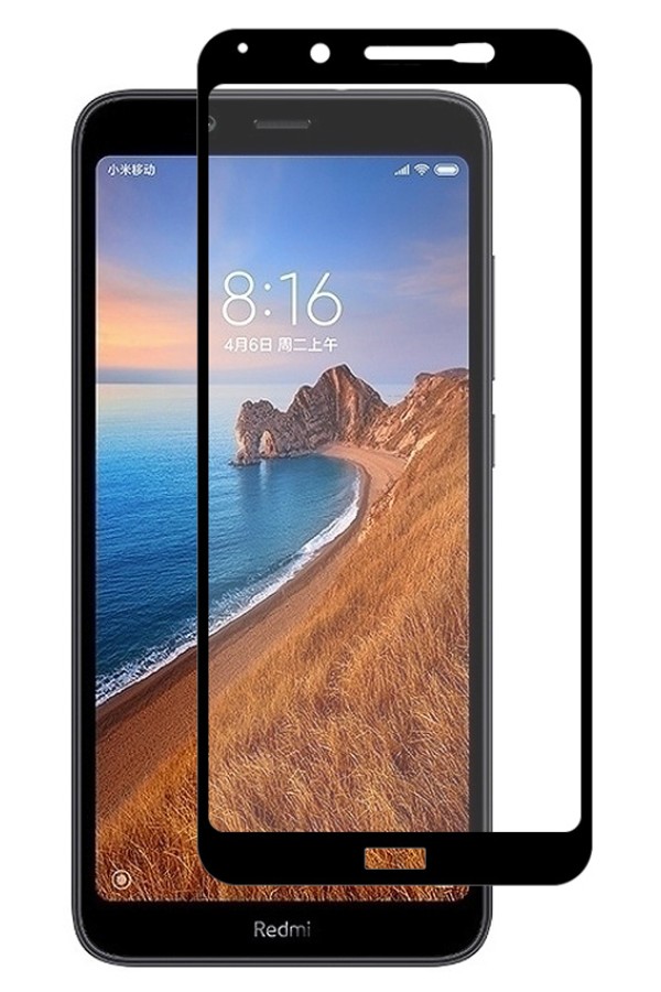 POWERTECH Tempered Glass 5D Full Glue, Xiaomi Redmi 7A (Qualcomm), μαύρο
