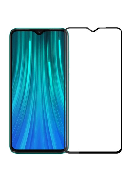 POWERTECH Tempered Glass 5D, Full Glue, Xiaomi Redmi Note 8 Pro, μαύρο