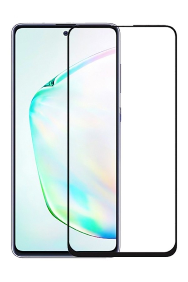POWERTECH Tempered Glass 5D, full glue, για Samsung Note 10 Lite, μαύρο